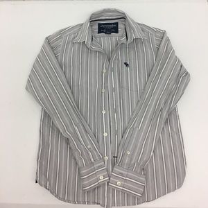 Abercrombie Grey/Blue Button-Up