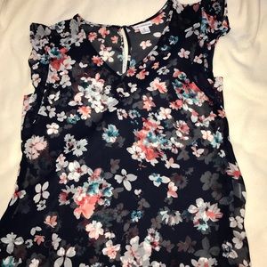 Liz Claiborne sheer floral blouse