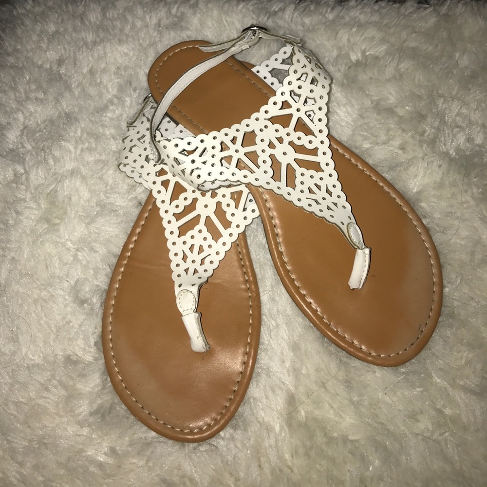 White Lace Sandals
