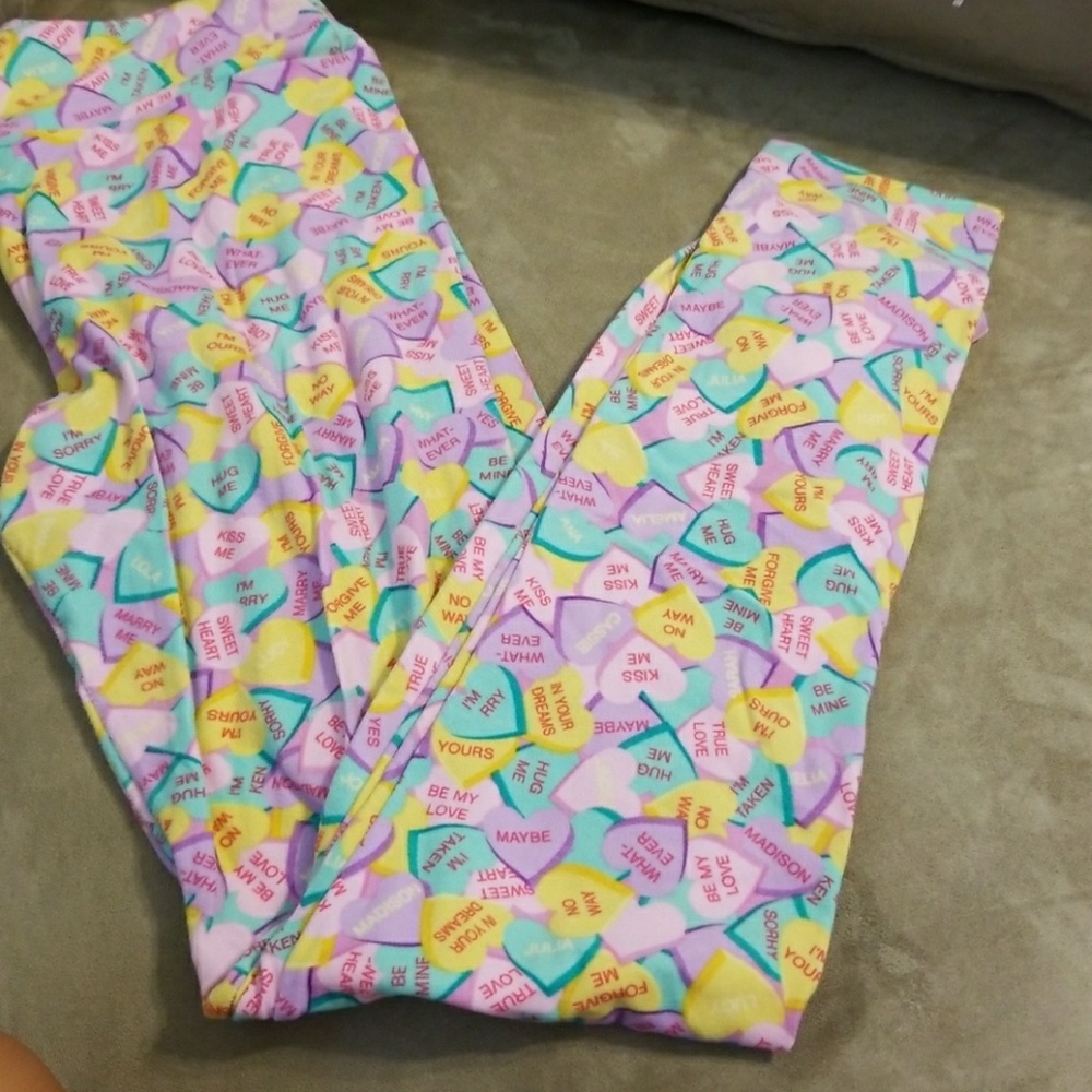 LuLaRoe OS leggings hearts HTC unicorn