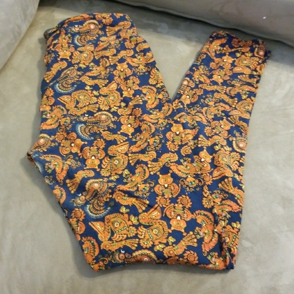 LuLaRoe OS leggings birds HTF Unicorn - Picture 1 of 3