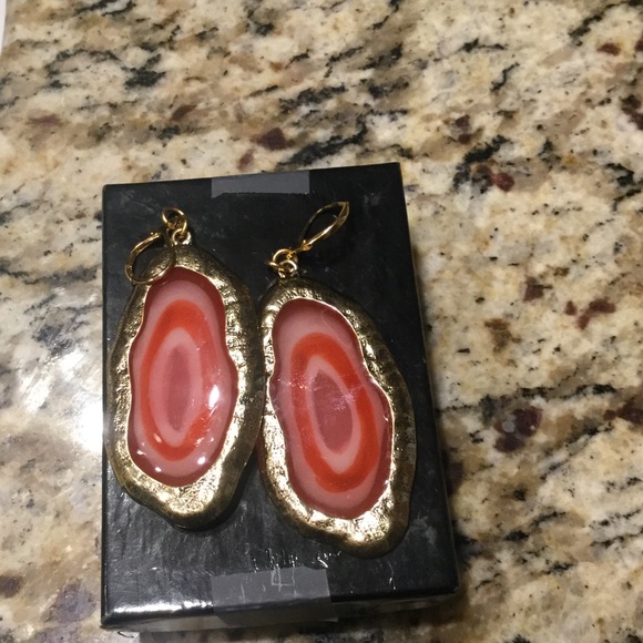 Kenneth Jay Lane Jewelry - Orange and Gold Earrings