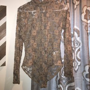 🆕 Charlotte Russe Glam Squad Sheer-Mesh Bodysuit