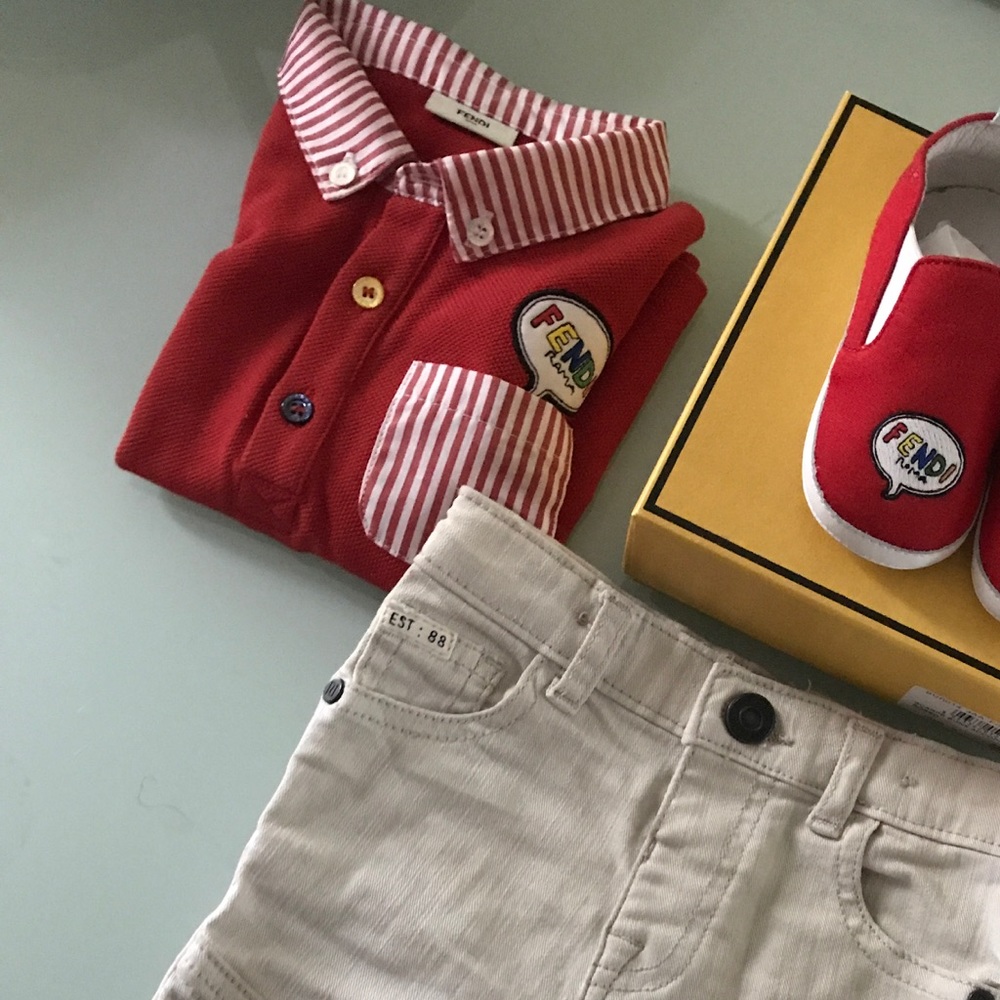 Fendi shirt and shoes 18-24 months