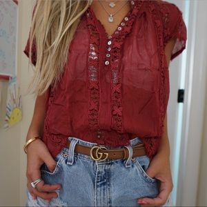 Red Free People Blouse🌹