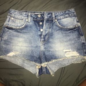 Top shop moto jean shorts