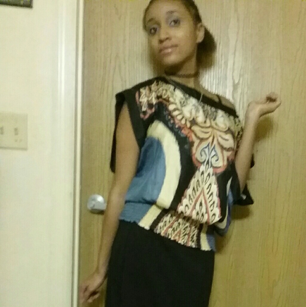 Rampage blouse w/ black maxi skirt~complete outfit