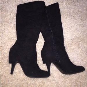 Knee high black boots