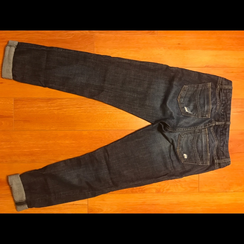 Boyfriend style cuffed jean