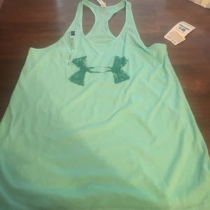 Green under armour tank top