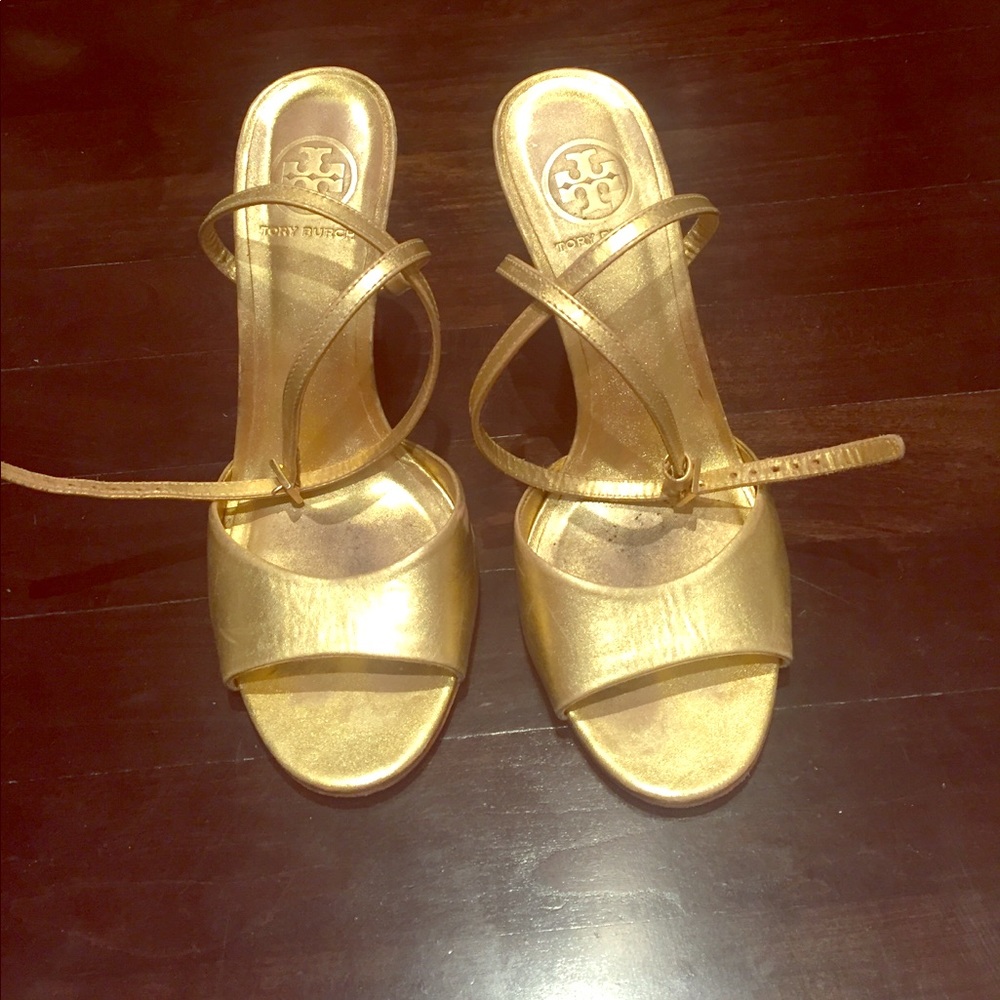 Gold Tory Burch sandals