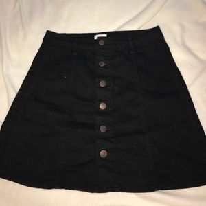 black button up skirt