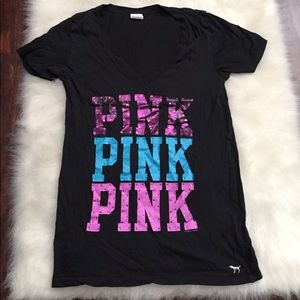 ❤️ Victoria's Secret pink bling top shirt tunic