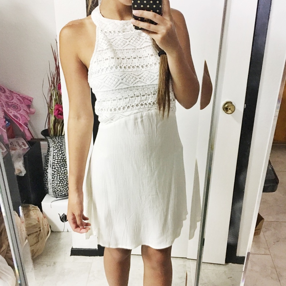 LF Millau Crochet Halter Dress