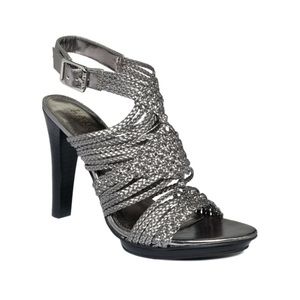 LAUREN Ralph Lauren Braided Leather Sandal Heels