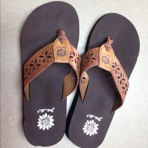 Yellow Box flip flop