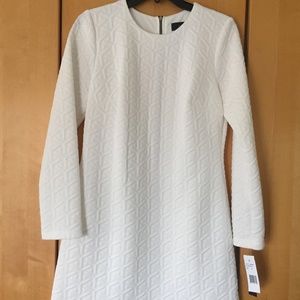 Maia White Long Sleeve Short Dress