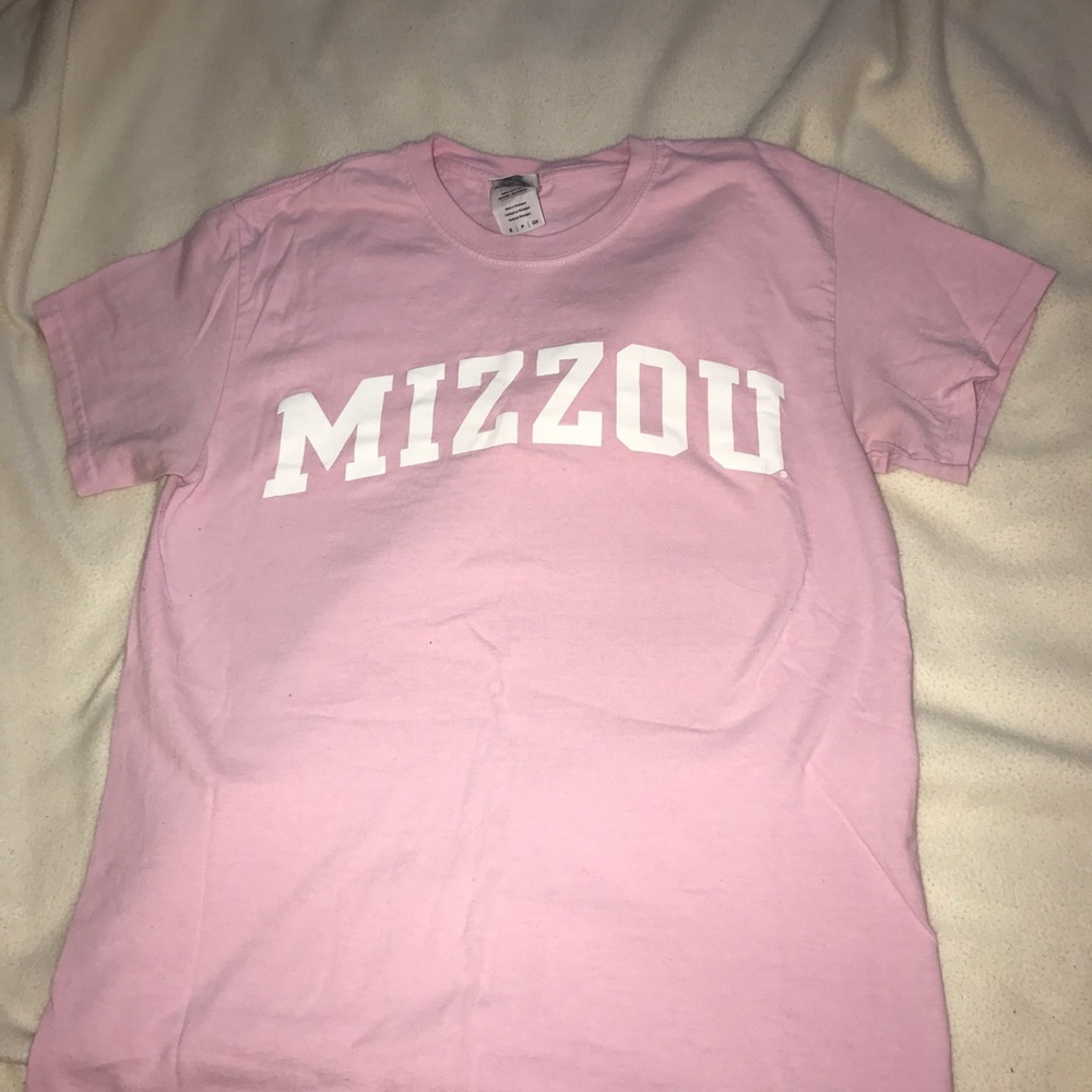 mizzou light pink t shirt