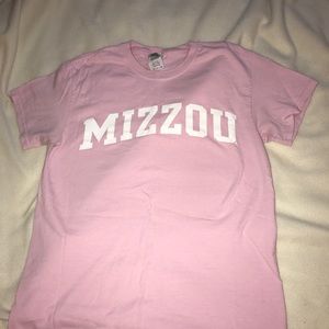 mizzou light pink t shirt