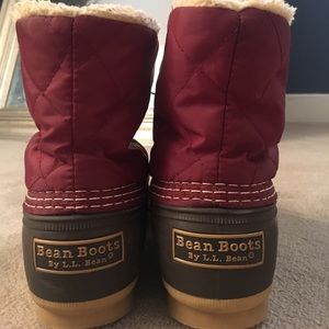Ankle height bean boots