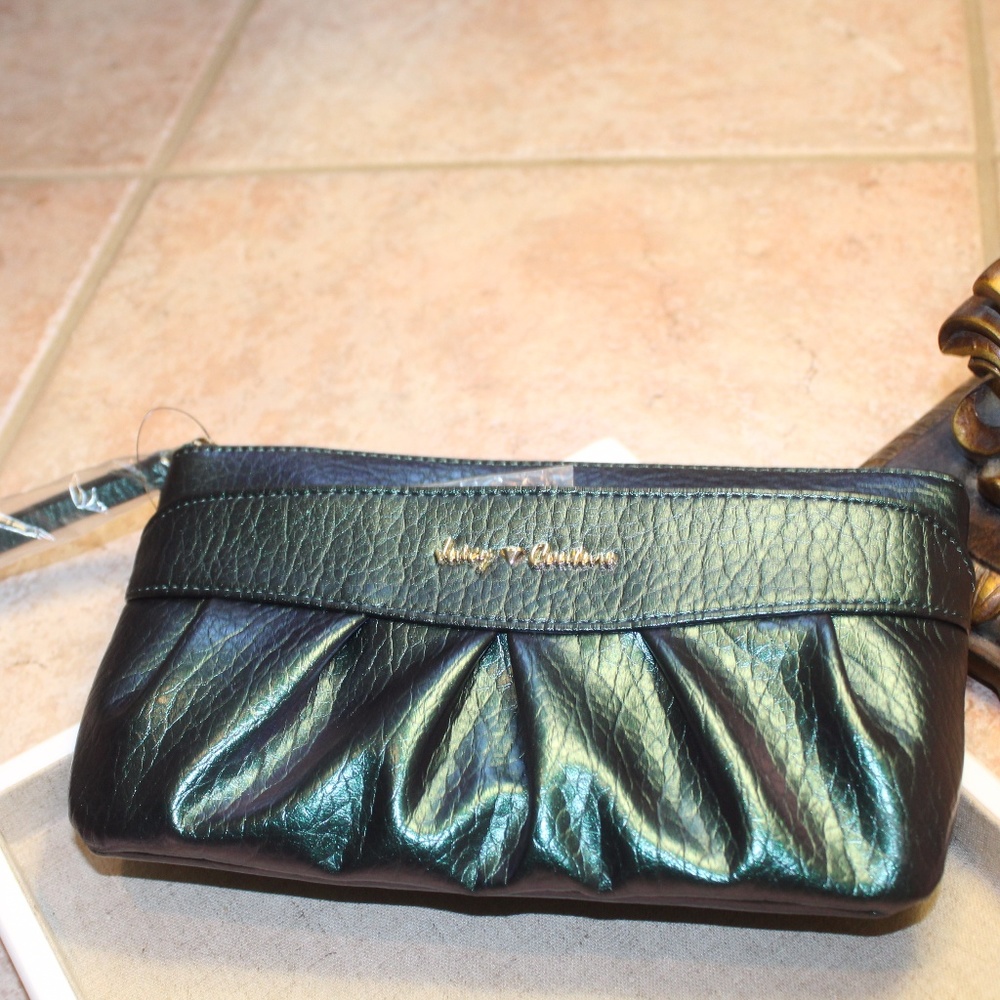 Juicy Couture Green Iridescent Clutch