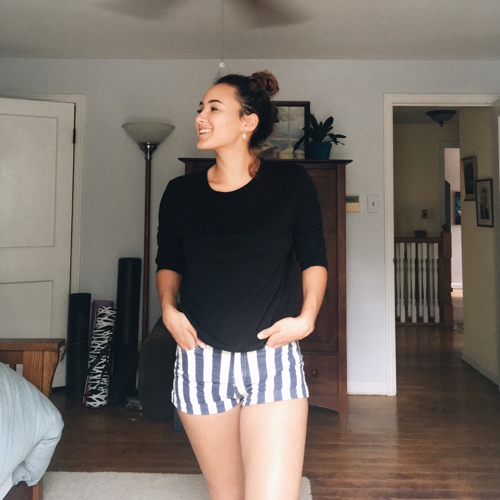 H&M Basic Black Long sleeve Tee
