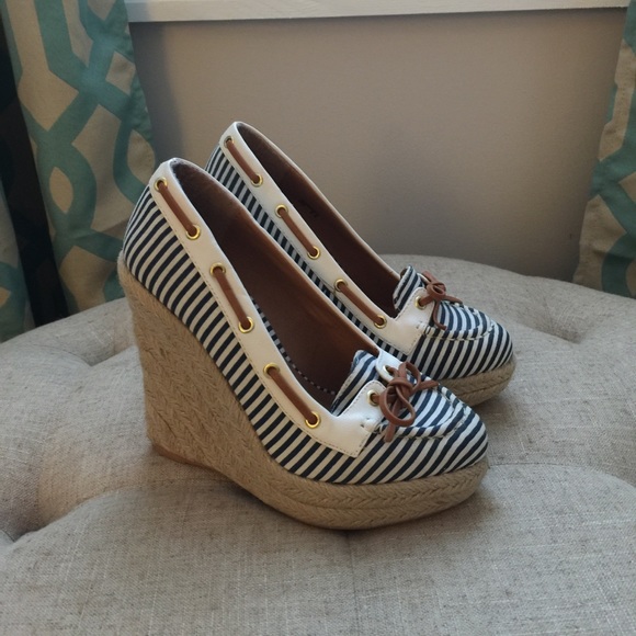 Shoe dazzle sailor wedges - Picture 1 of 2