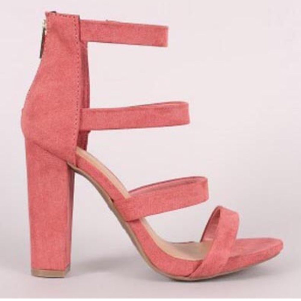 •SALE• Dusty Rose Strap Heels - Picture 3 of 6