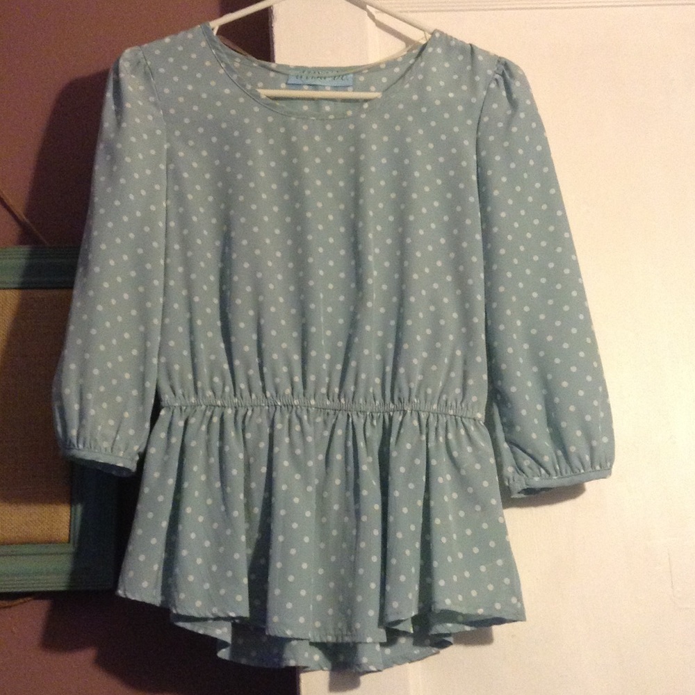 Polka dot blouse from Francesca's closet 💜