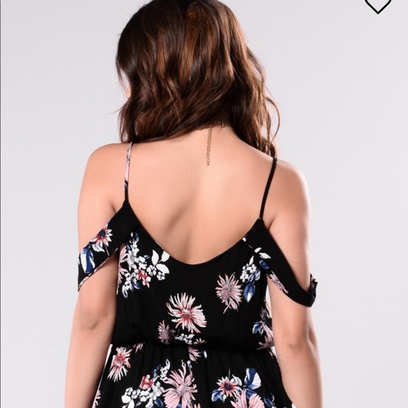 Sade black floral top - Picture 2 of 5