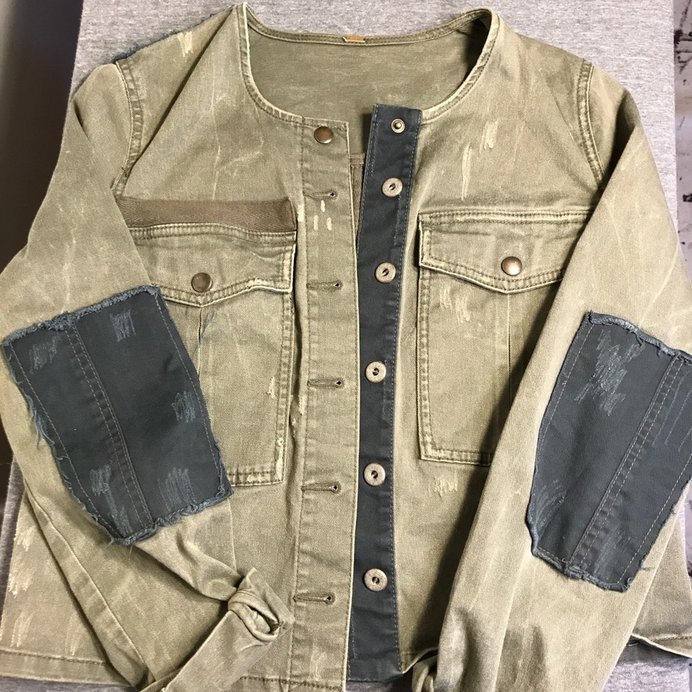 Free People camo jacket