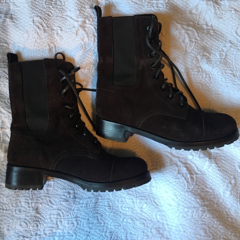 Tory Burch Brown Combat Boots (Never Worn)
