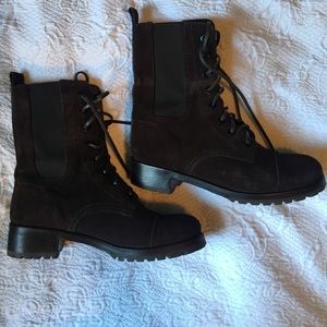 Tory Burch Brown Combat Boots (Never Worn)