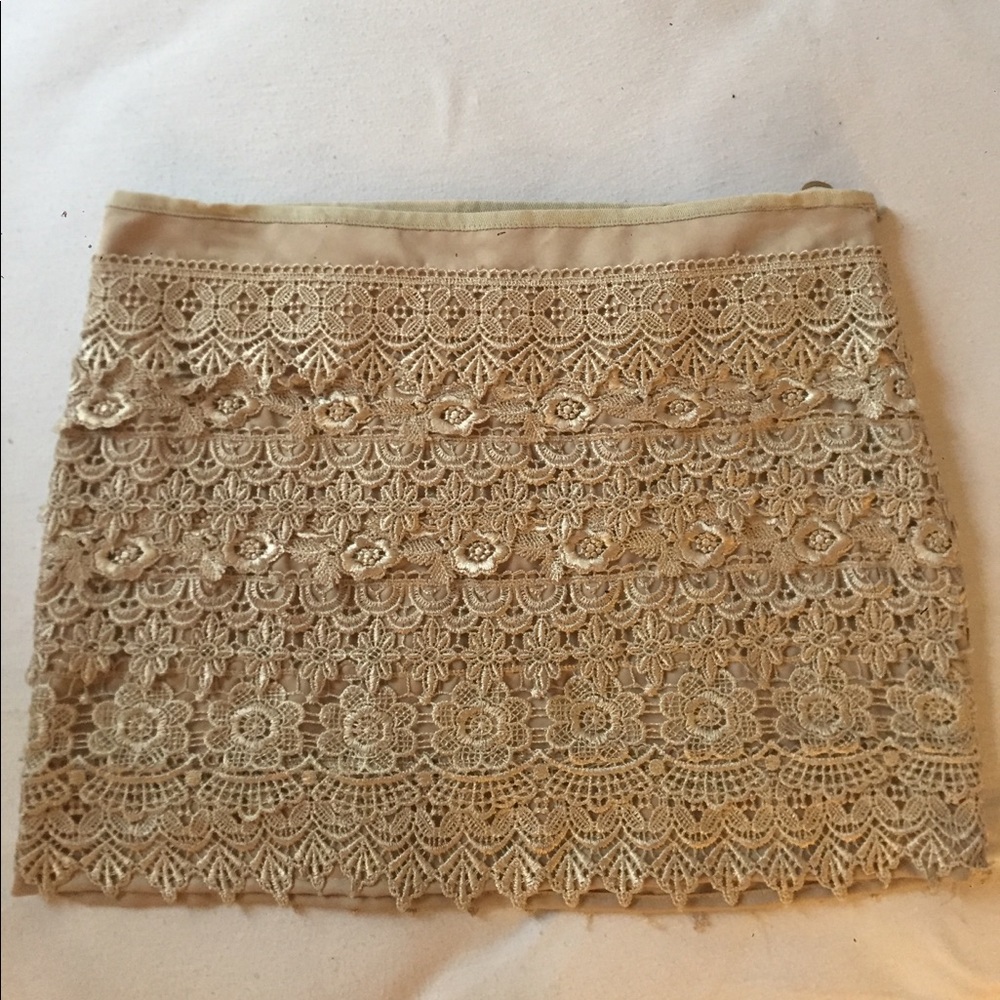 Gold Crochet Skirt