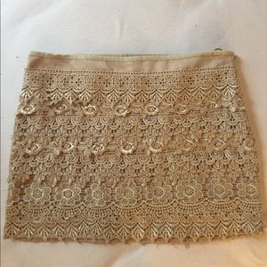 Gold Crochet Skirt