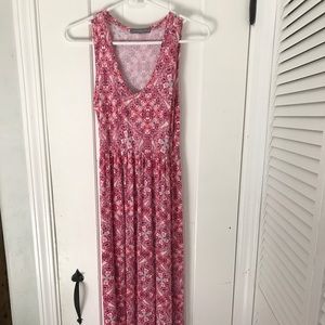 Loveappella Pink Pattern Maxi Dress