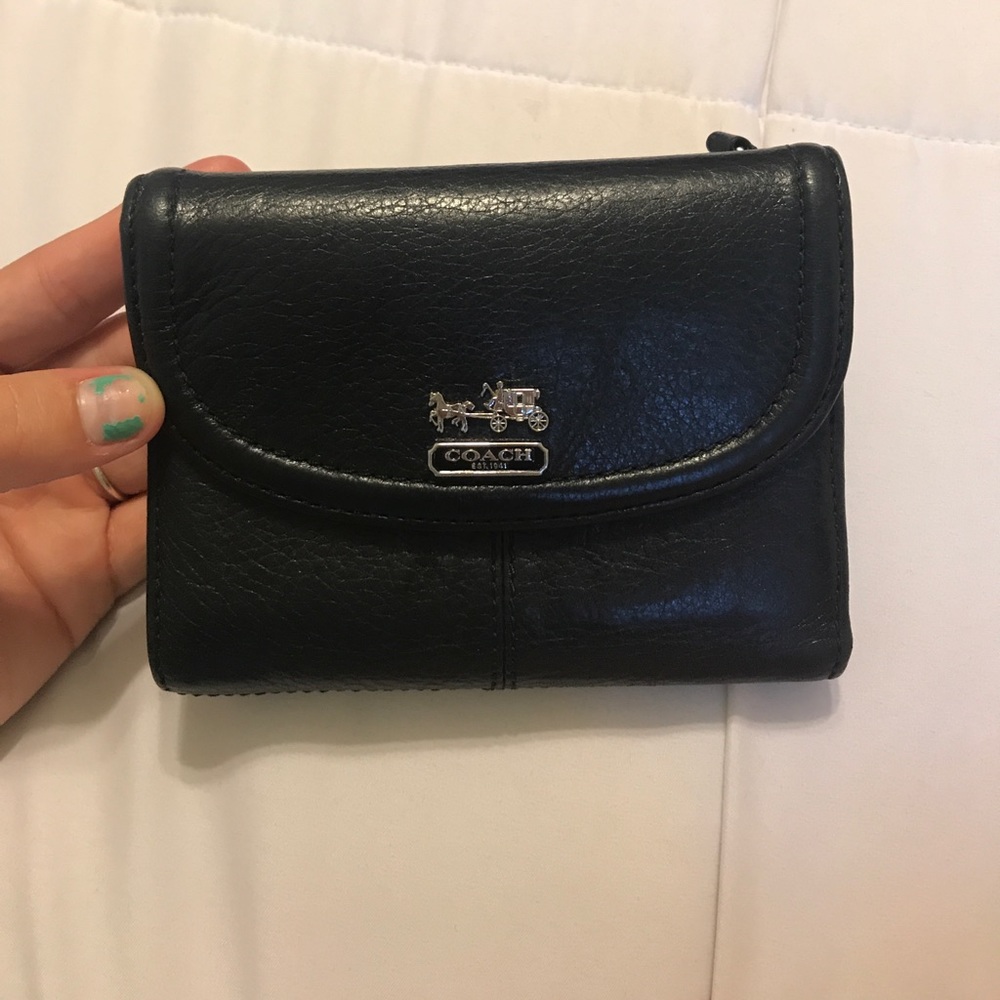 Black leather Coach Wallet