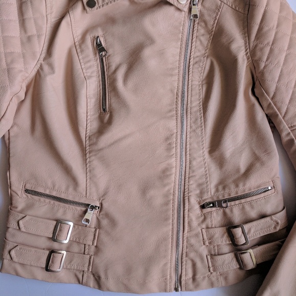 *SOLD ♏ercari Moto Jacket Faux Leather - Picture 3 of 8