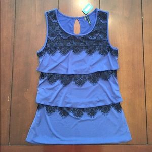 NWT Maurice's Tank with Lace Details