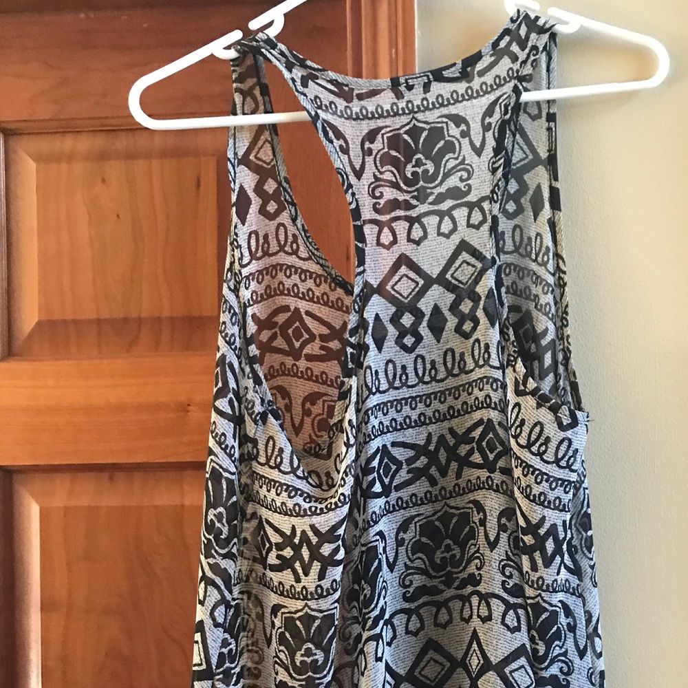Racerback tank with fringe