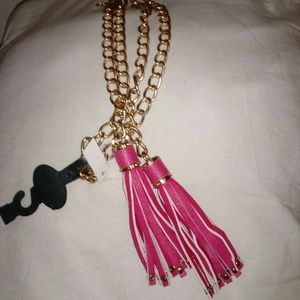 Gold chain belt with tassels
