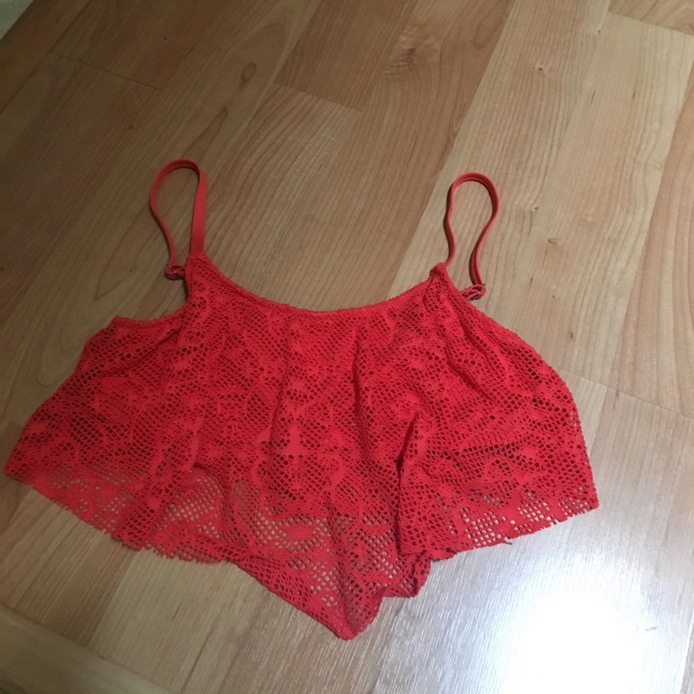 Coral bikini top
