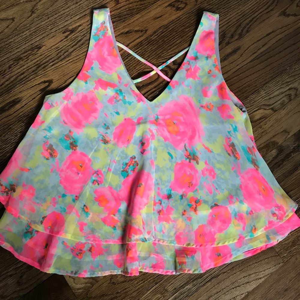 Bright floral tank