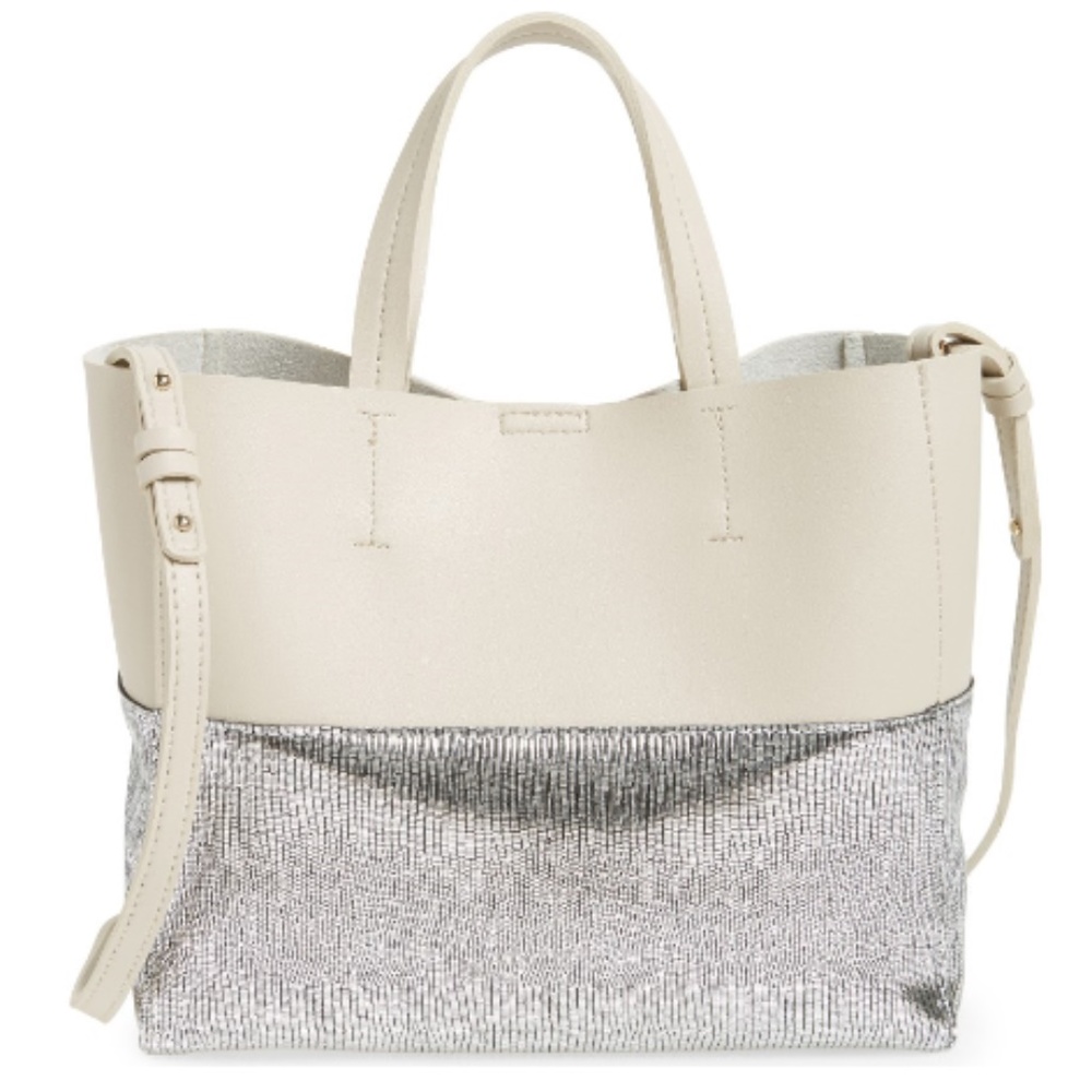Street Level Colorblock Faux Leather Tote