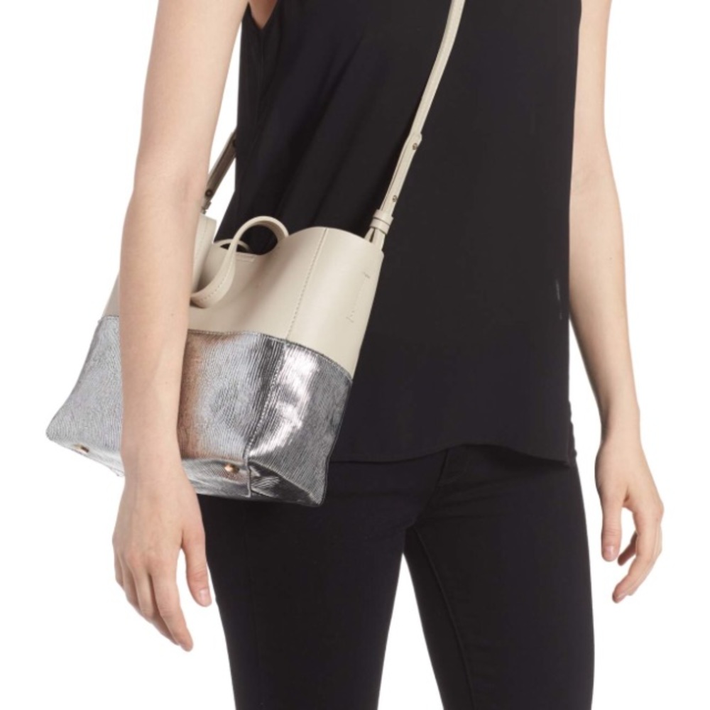 Street Level Colorblock Faux Leather Tote