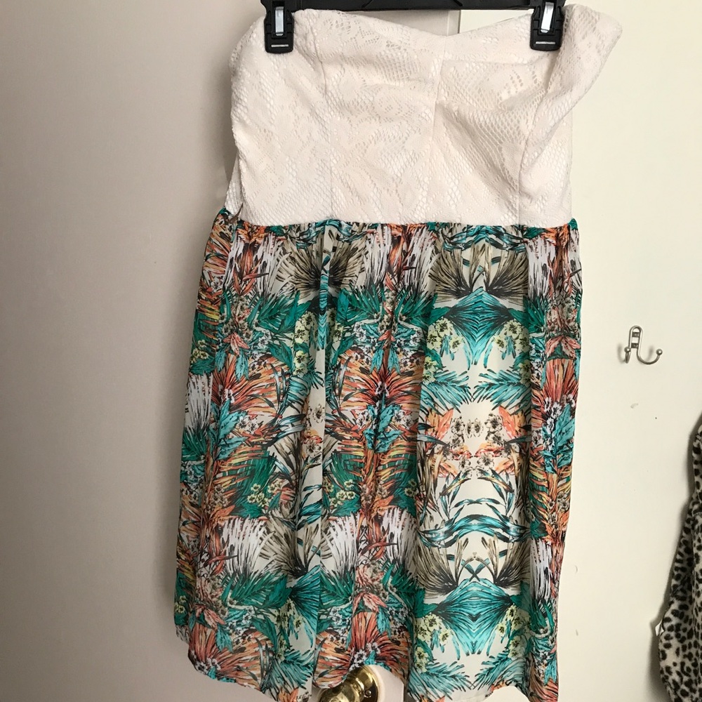 Strapless summer dress
