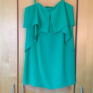 BCBG Maxazria Runway Green Strapless Dress