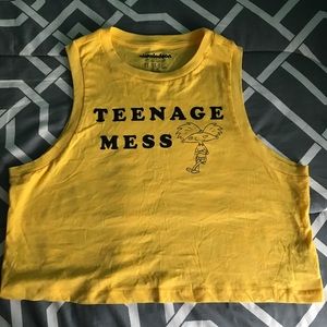 Graphic Muscle Crop Top