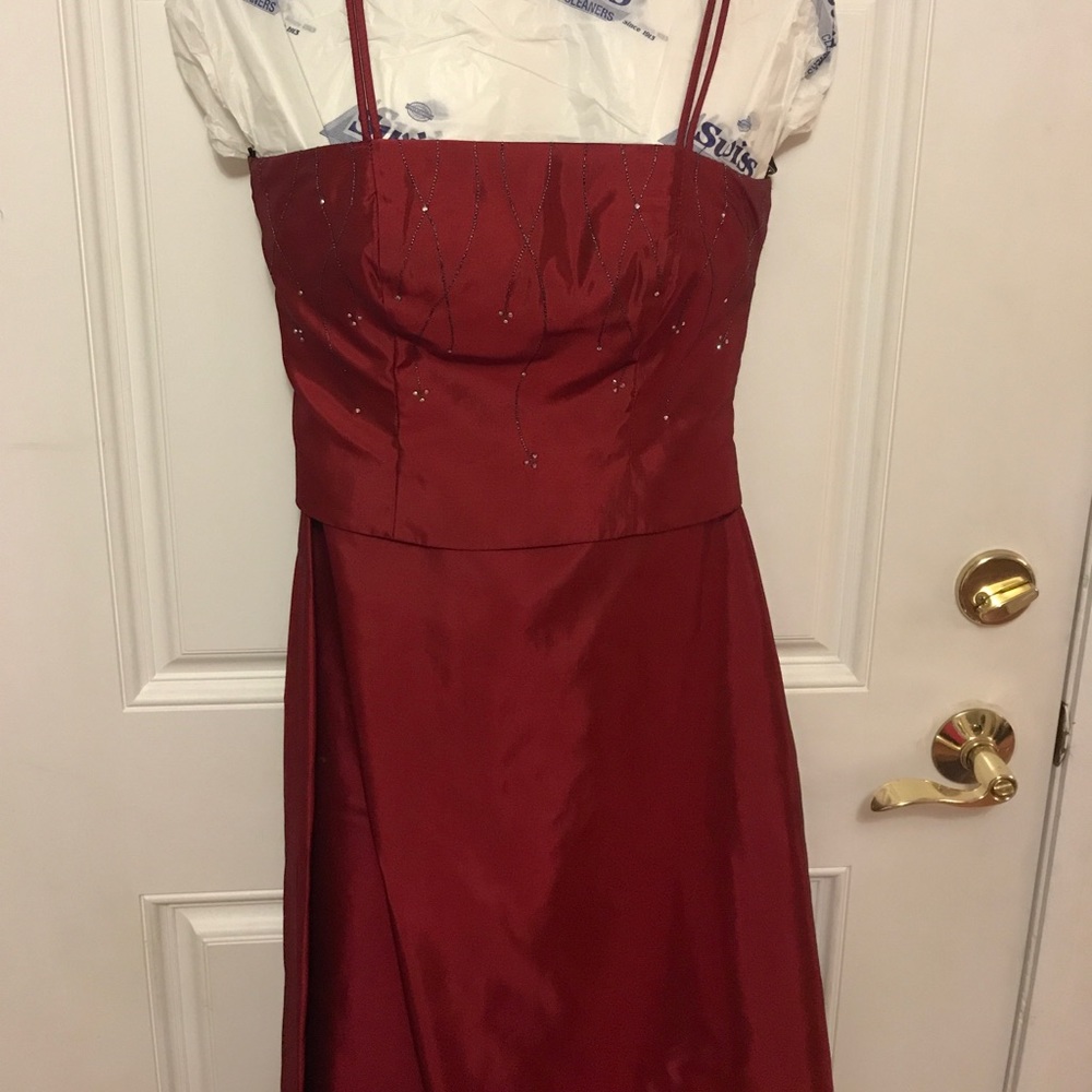 Red formal dress