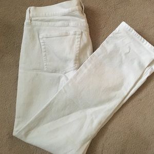 J crew white denim pants